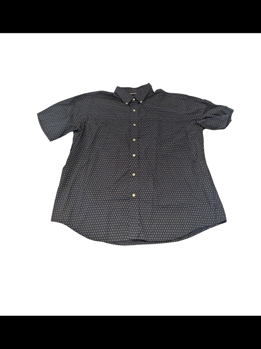 EUC Arrow Mens XXL Navy Blue Arrow Print Short Sleeve Button Up Shirt